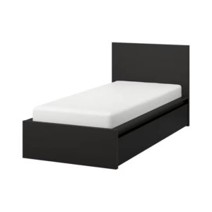 Malm High bed frame/2 storage boxes